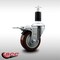 Service Caster 3.5'' SS Maroon Poly Swivel 1-3/8'' Expanding Stem Caster Total Lock Brake SCC-SSEXTTL20S3514-PPUB-MRN-138 - alternate 3